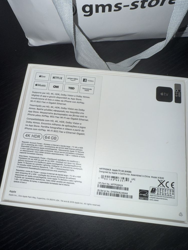 Box Apple TV 4K 64GB Modelo A1842