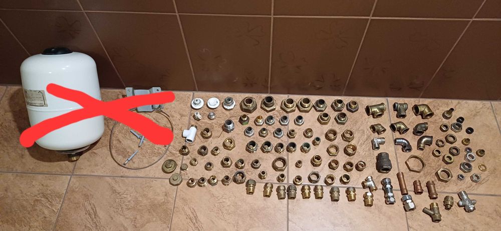 Zawory,filtry,kolanka,kształtki mosiężne,ocynkowane.