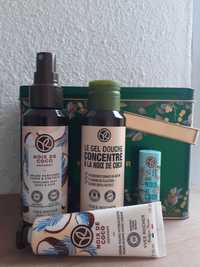 Conjunto côco framboesa yves rocher