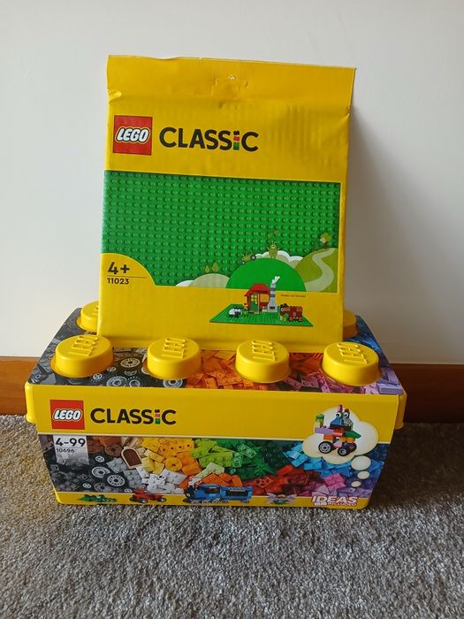 Balde LEGO Classic + Placa de Construção Verde