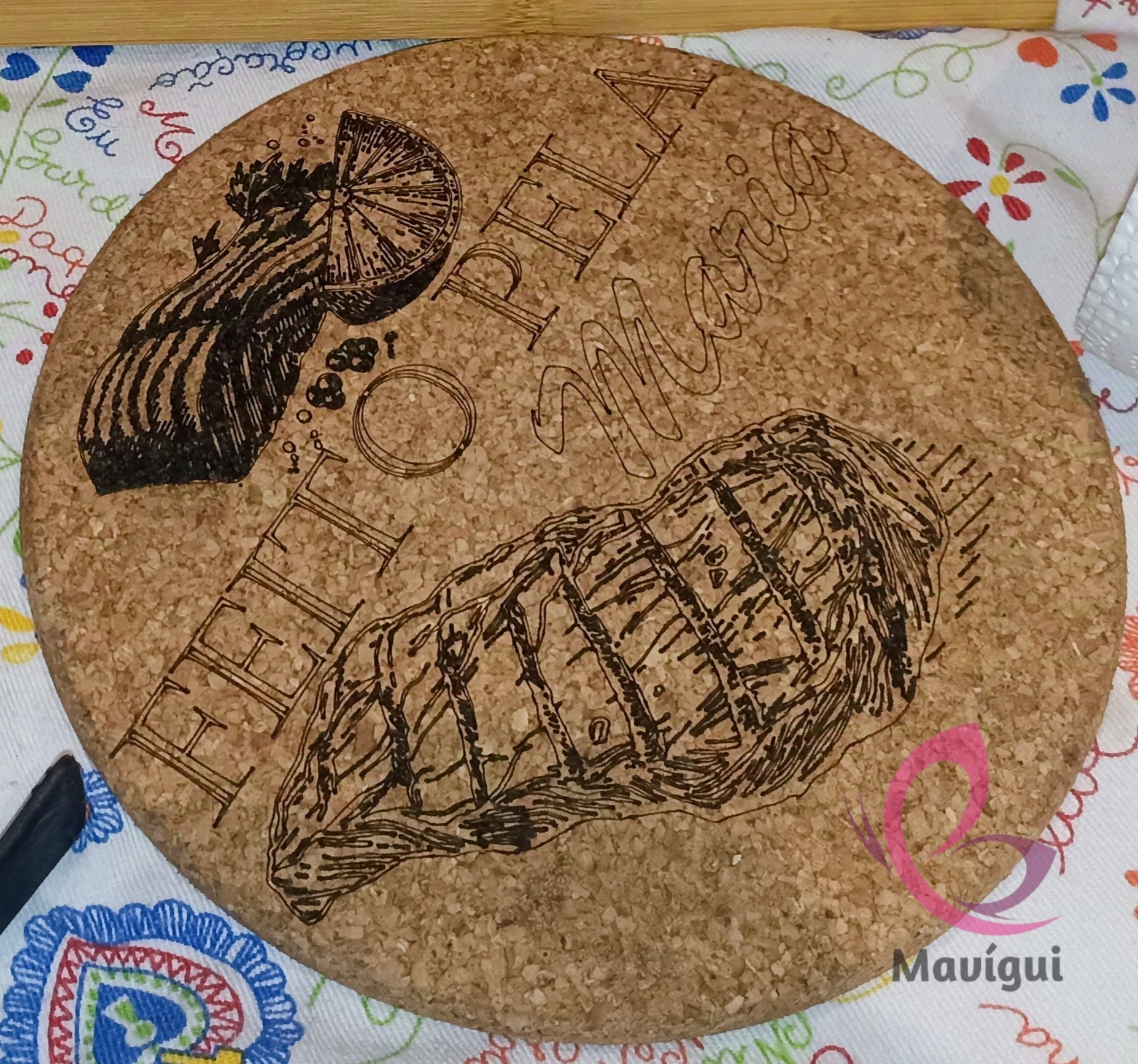Conjunto Tábua e base de tacho Personalizável