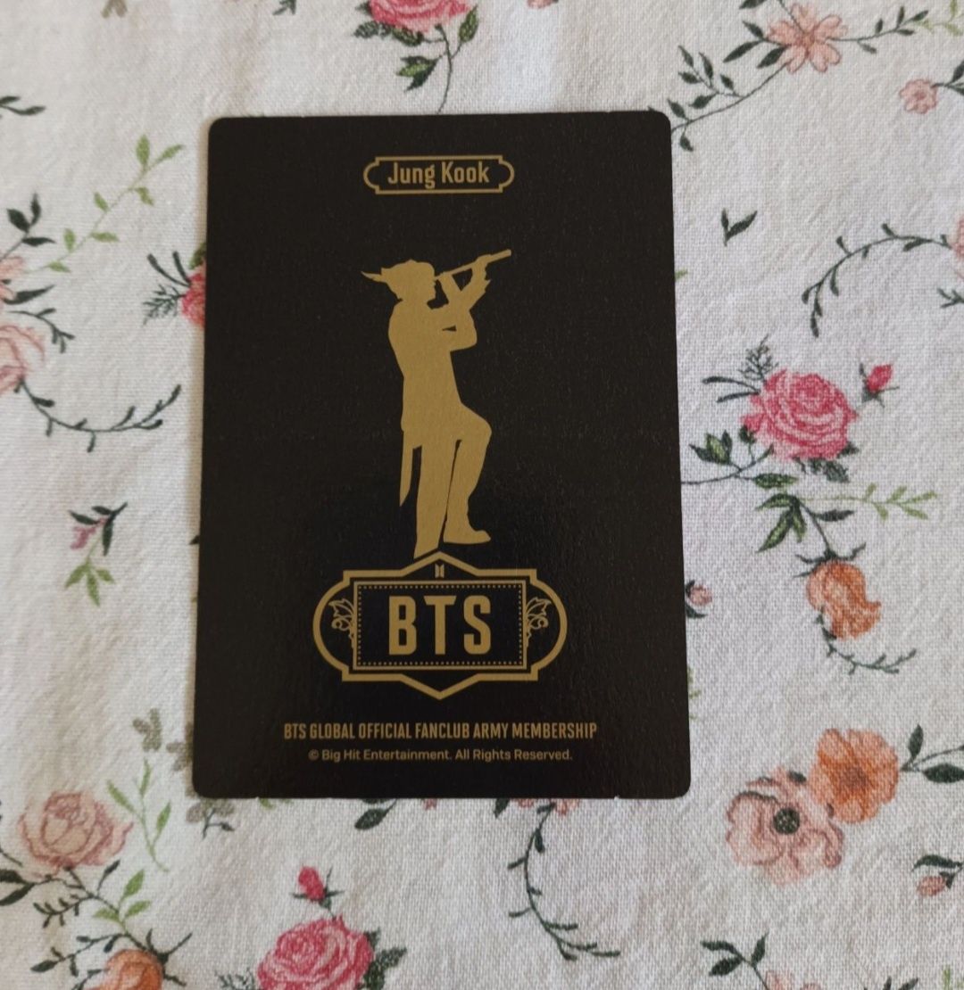 BTS karta Jungkook Membership 2020 + stojaczek na karty