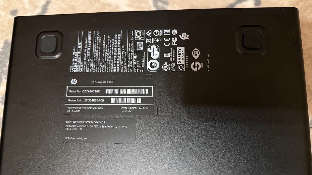 Компʼютер HP ProDesk 600 G3 SFF Business PC