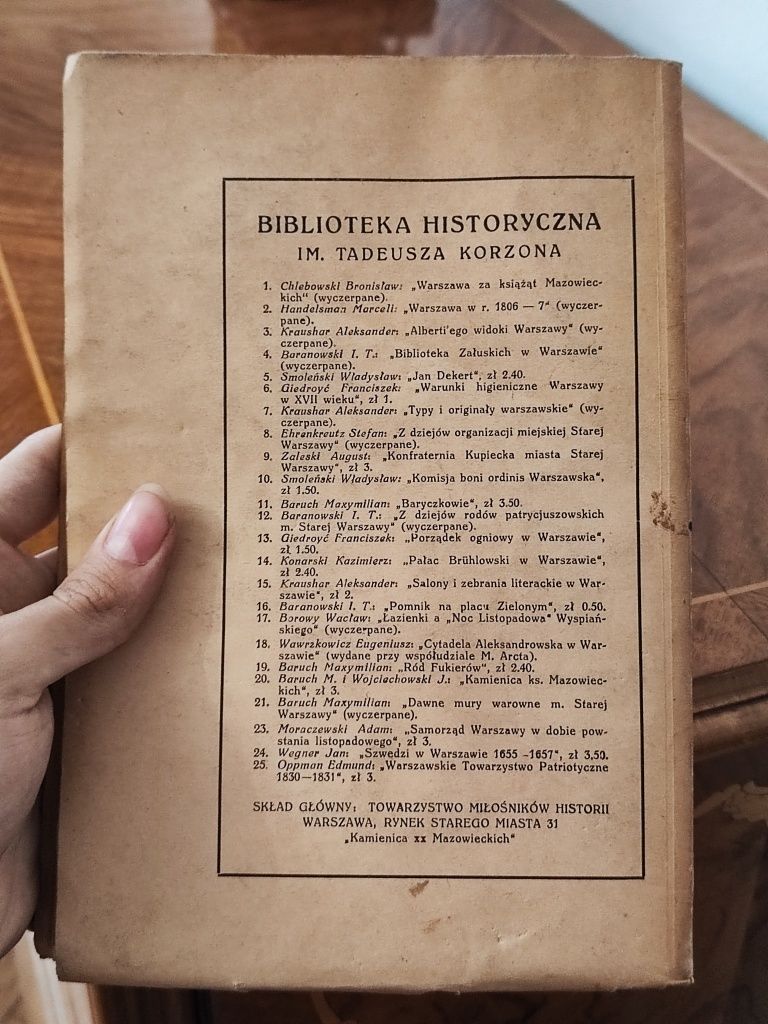 1937 Warszawskie "Towarzystwo Patriotyczne" 1830-31 Edmund Oppman