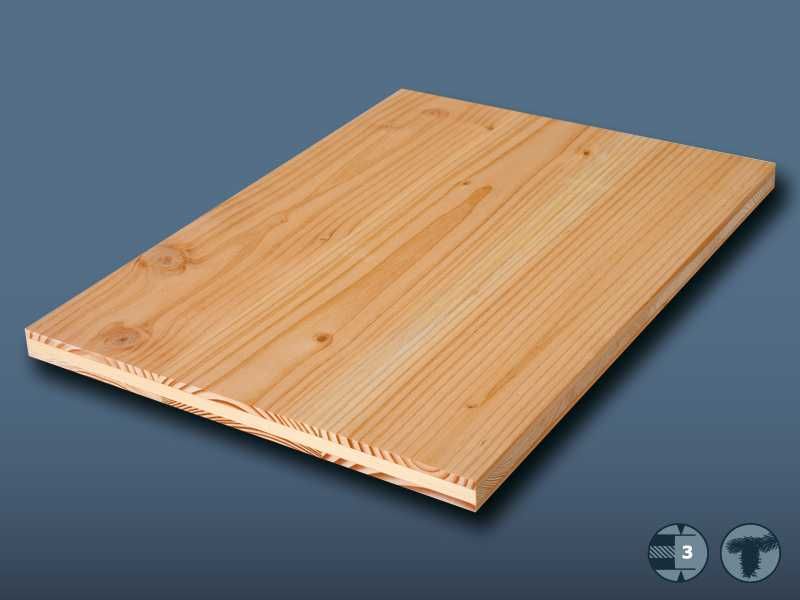 Płyta 3-warstwowa świerkowa SWP/2  27mm 1,25x5m A/B