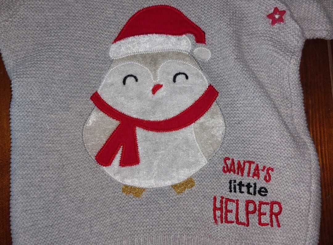 Cool Club, Sweter niemowlęcy, Santa's little helper, rozmiar 80