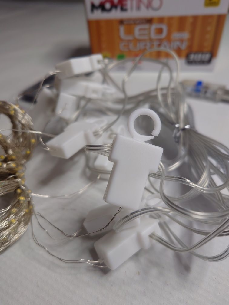 Kurtyna na okno LED 3x3m Haczyki Pilot USB Girlanda świąteczna + Timer