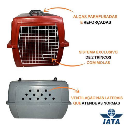 Caixa Transporte Pet Cão Gato Avião Padrão Iata Tamanho 4 N4