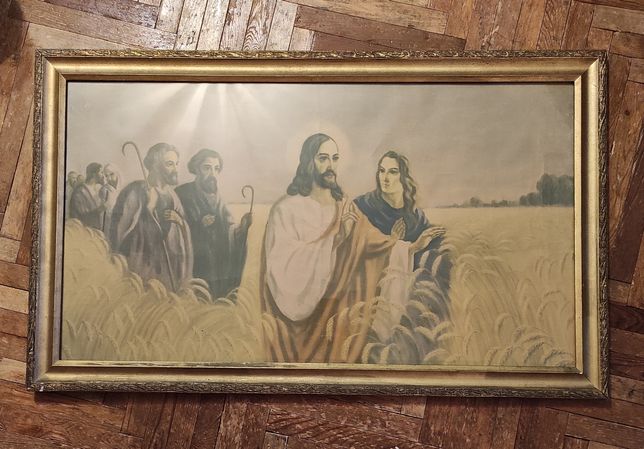 Картина Иисус с апостолами во ржи икона