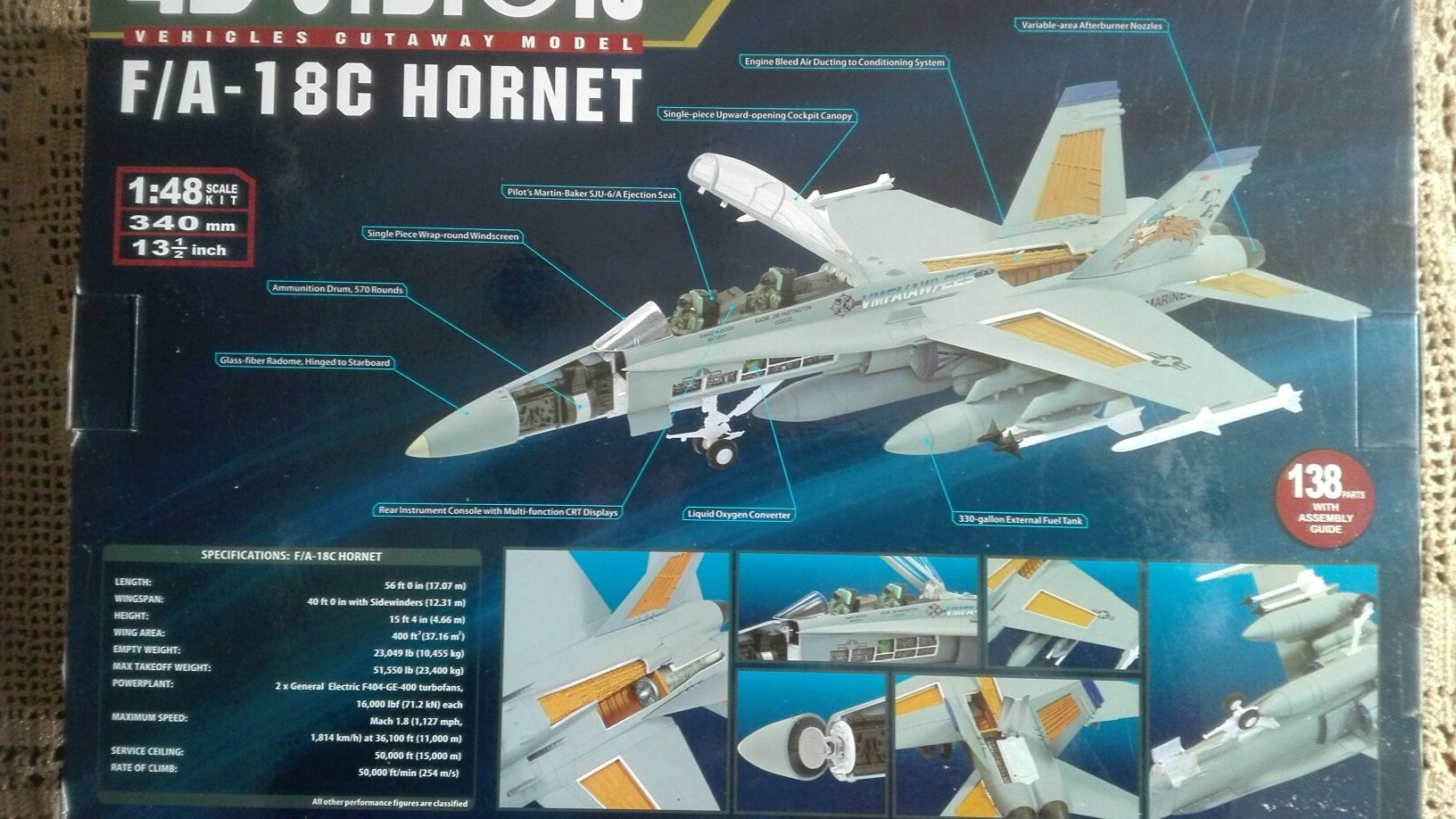 Model samolotu F/A-18C Hornet 4D vision 1:48