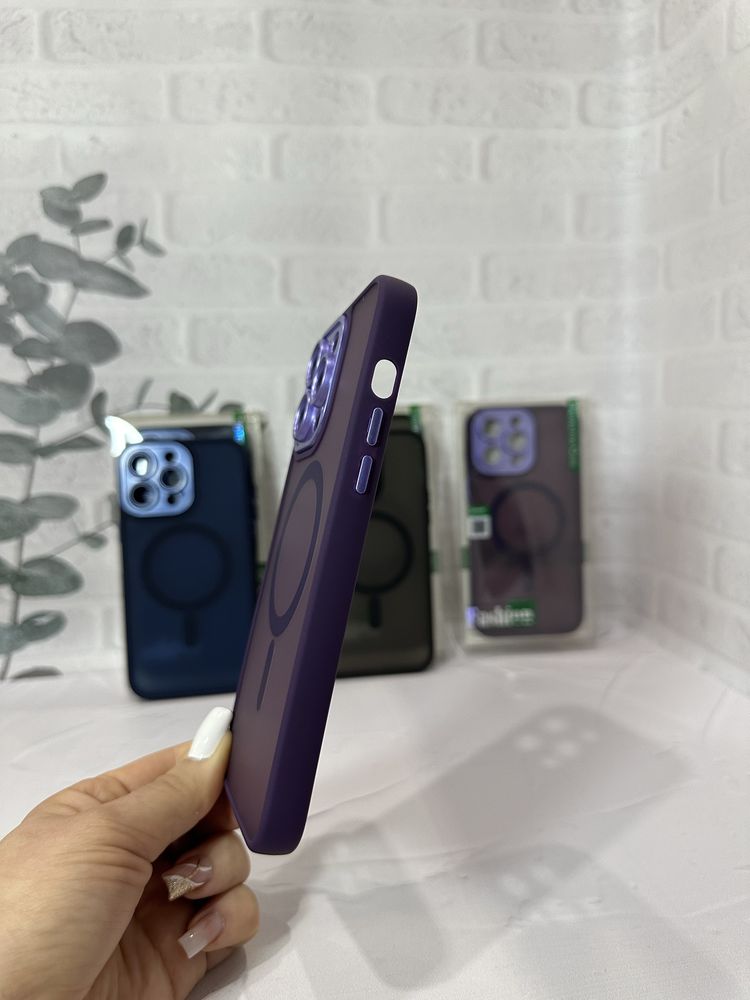 Матовый чехол TPU+PC Magnetic Magsafe без линз для iPhone