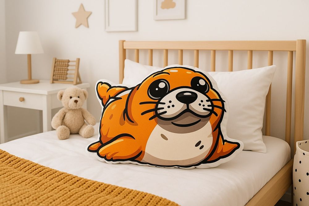 Poduszka dekoracyjna pluszowa Foka 40x35 miękka i urocza