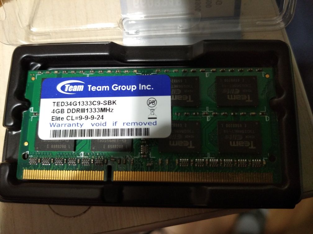 Оперативная память Team elite ddr3 4 gb so dimm 1333 mhz