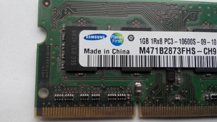 Оперативная память ноутбучная So-dimm DDR3-1333 1Gb Samsung