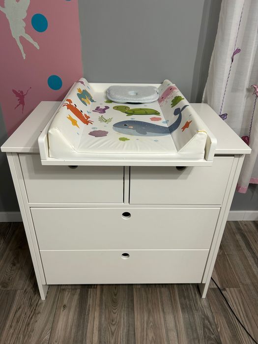 Komoda z przewijakiem Klupś biały Leon