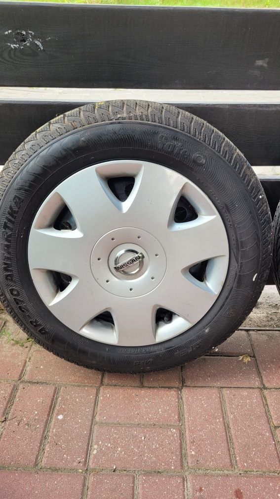Koła zimowe + kołpaki nissan almera, primer, tino