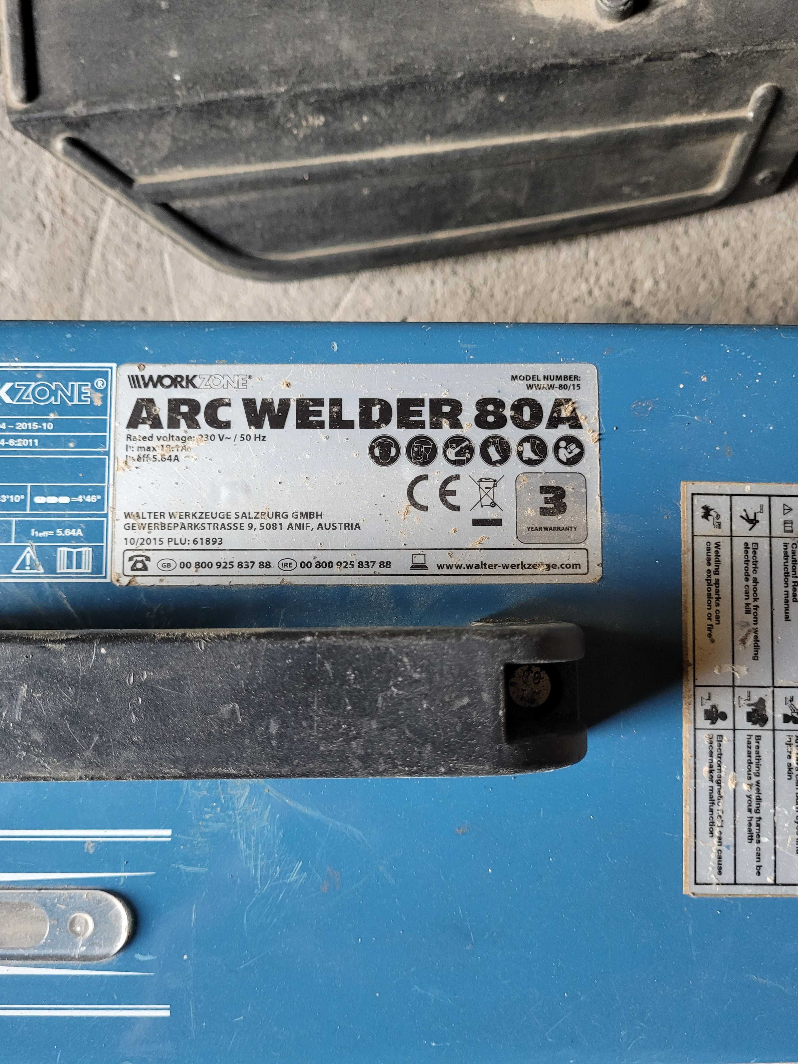 Spawarka elektrodowa, workzone Aldi 80A, MMA, elektroda