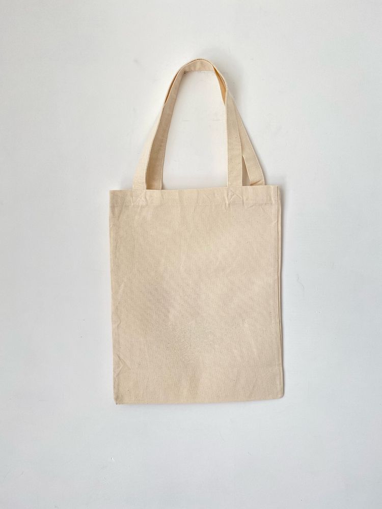 Эко сумка льон шоппер бежевая классическая льняная