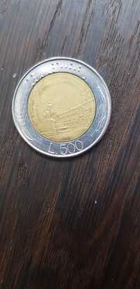 Moneta Włochy 500Lire