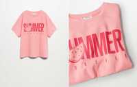 Mango różowa koszulka bluzeczka Summer Forever 11 12 lat