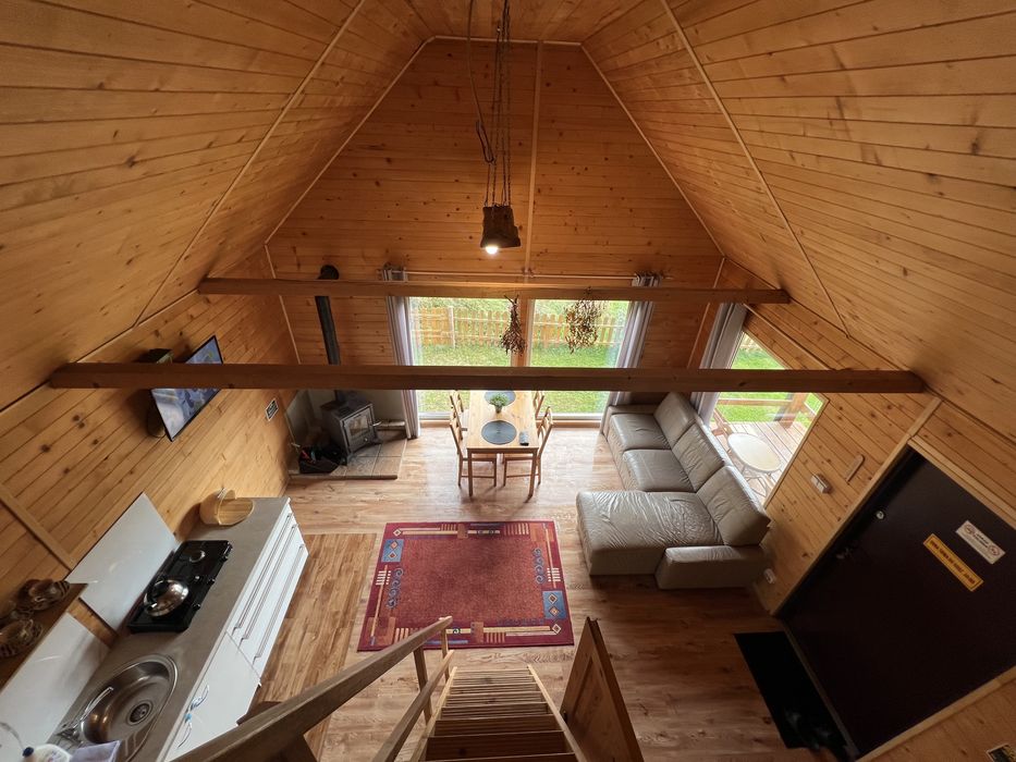 Domek całoroczny Bieszczady  ogrodzony kominek, altana, grill