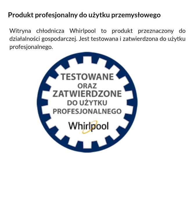 Szafa chłodnicza Whirlpool ADN 350 S