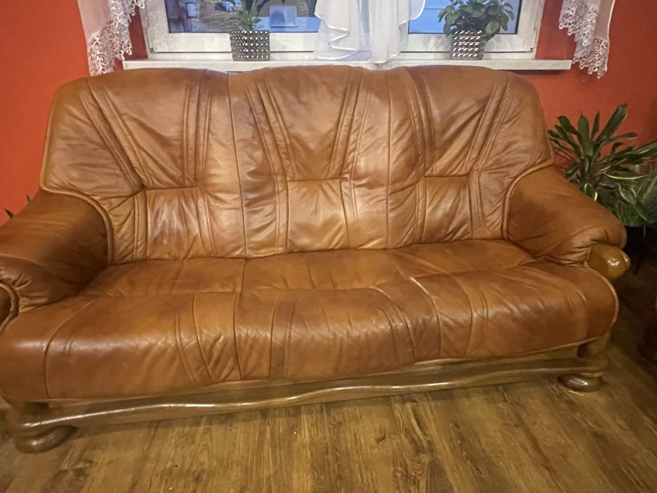 Kanapa sofa skórzana 2 i 3 osobowa