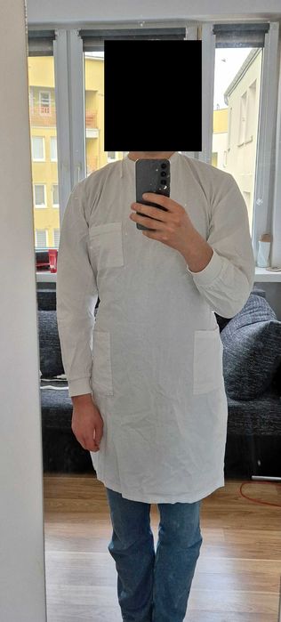 Fartuch anatomiczny prosektoryjny rozm. L + czepek - dwa zestawy