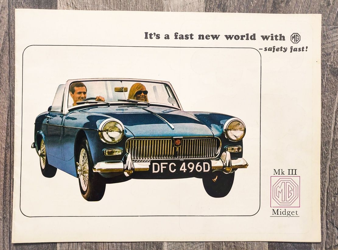 MG Midget Mk III - 1967 r. - folder, prospekt, broszura