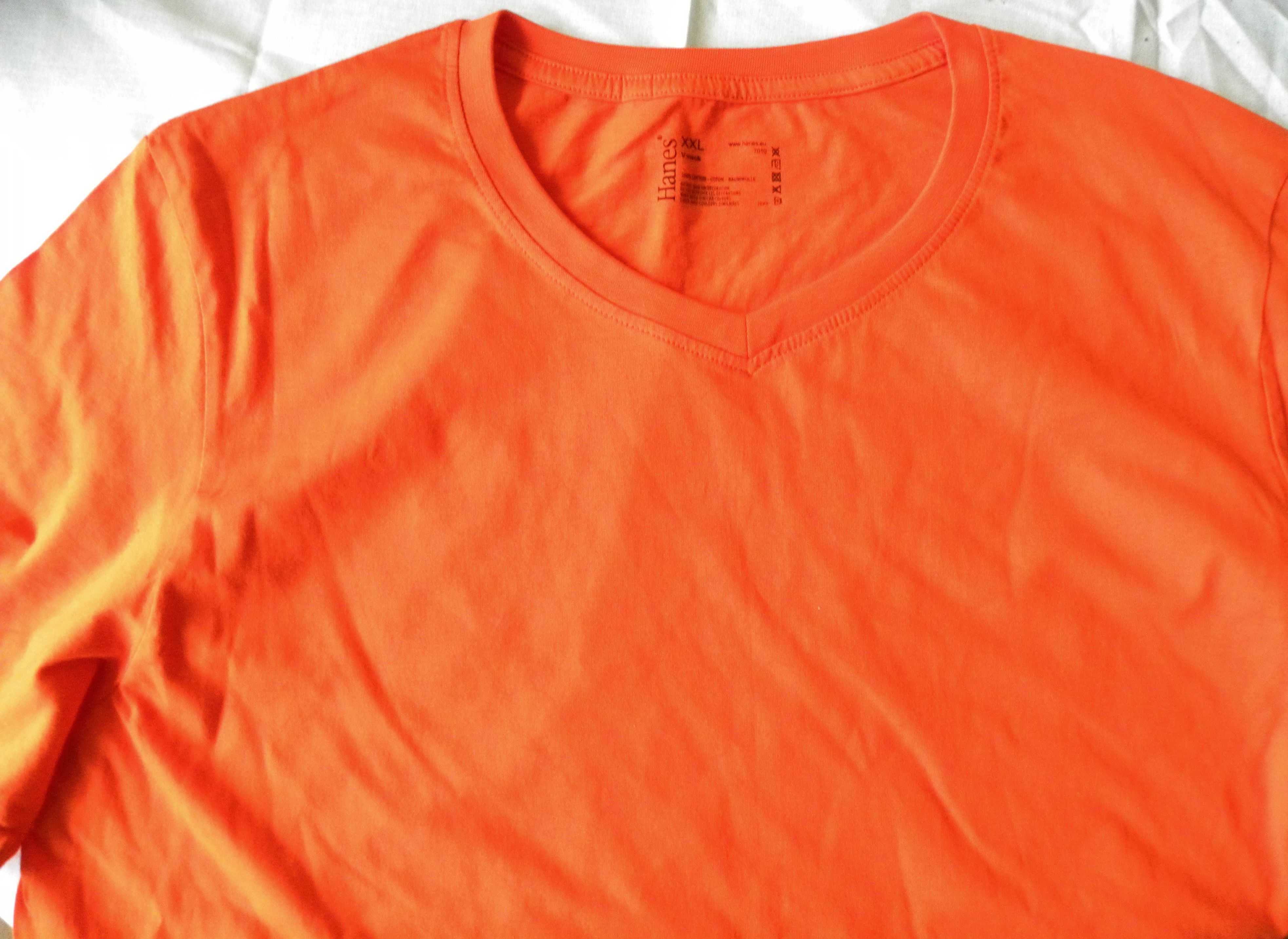 t-shirt krótki  rękaw ,pomarańczowy  rozmiar .XXL