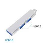 USB HUB 3-портовий з USB TYPE C на USB 3.0 і 2 USB 2.0