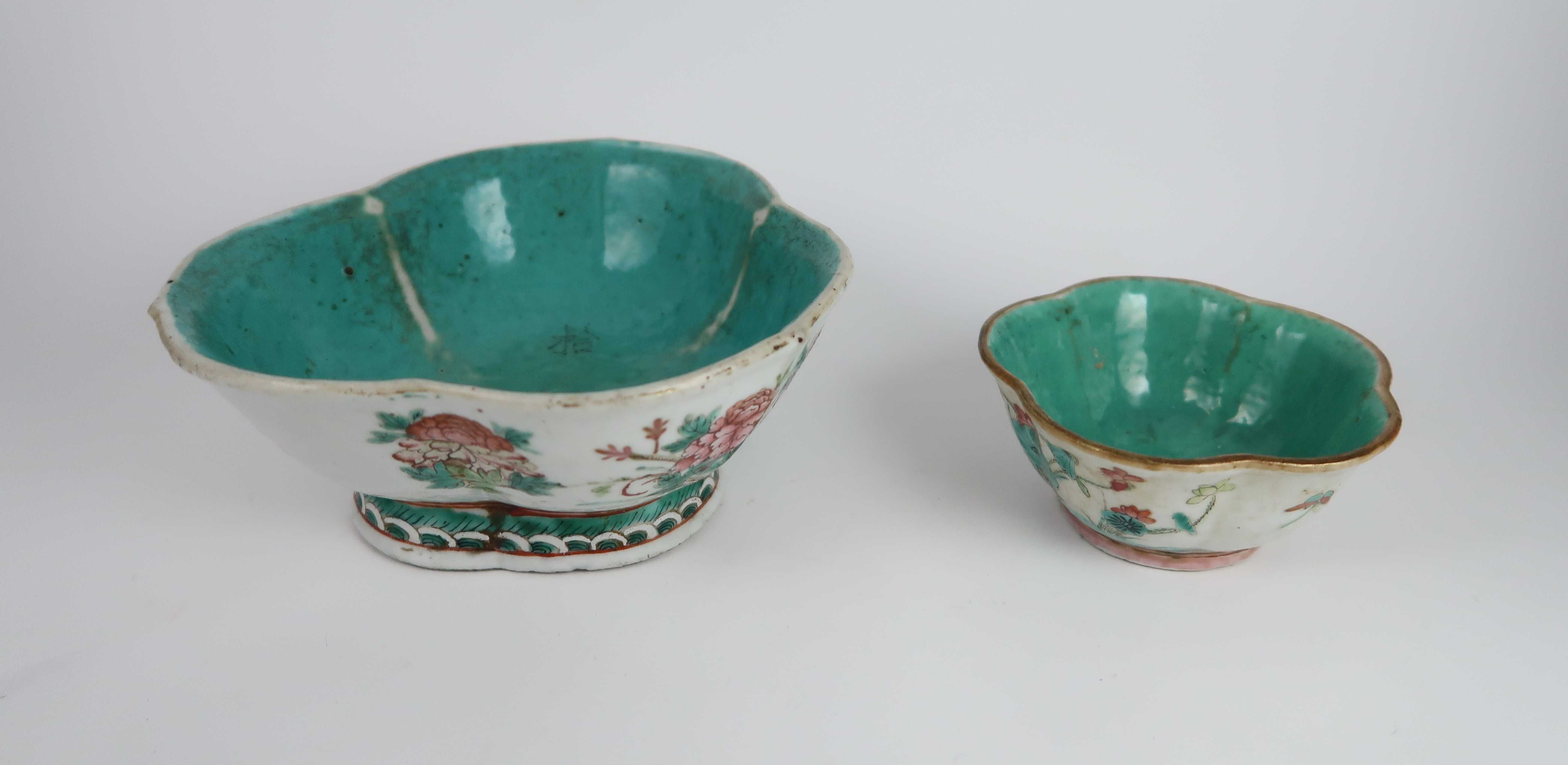 Taças porcelana da China Séc. XIX, CADA