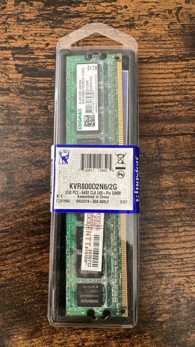 Kingston Pamięć DDR2 2 gb 800MHz 1,8V KVR800D2N6/2G
