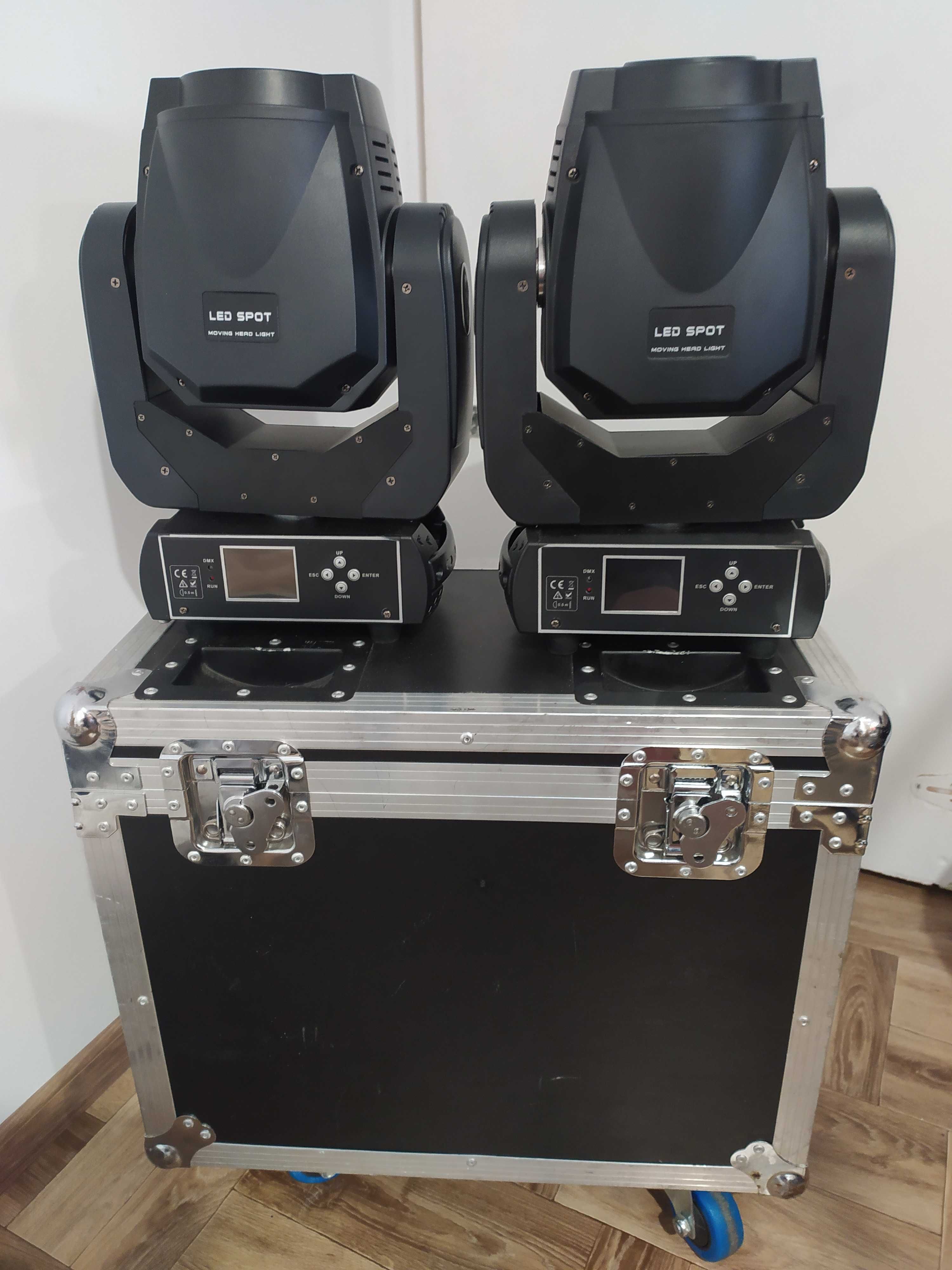 Głowy Ruchome 90w led spot Pryzma 2 sztuki+case