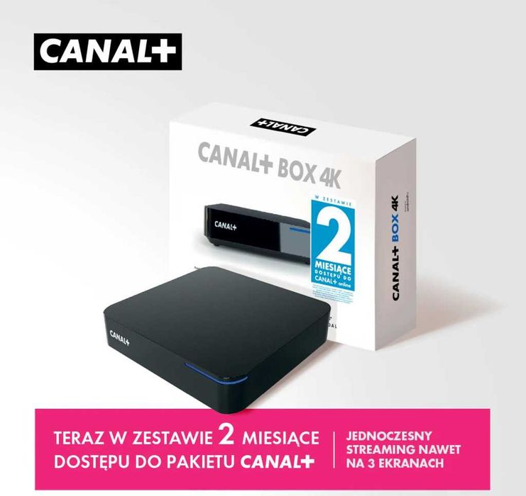 Okazja!! NOWY Canal+ Box 4K model HY4001 DVB-T2 H.265HEVC AndroidTV 4K