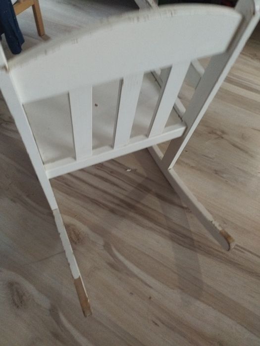 Bujane krzesło IKEA białe sesja zdjęciowa świąteczna pokój dziecięcy