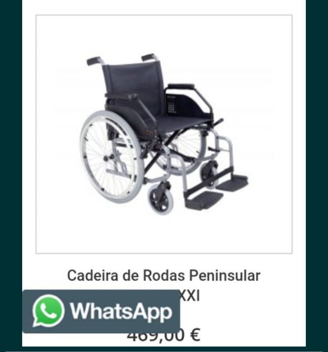 Cadeira rodas peninsular orthos xxi + andarilho + canadianas + bengala