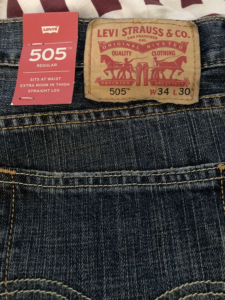 Spodnie męskie Levis 505 rozm. 34/30