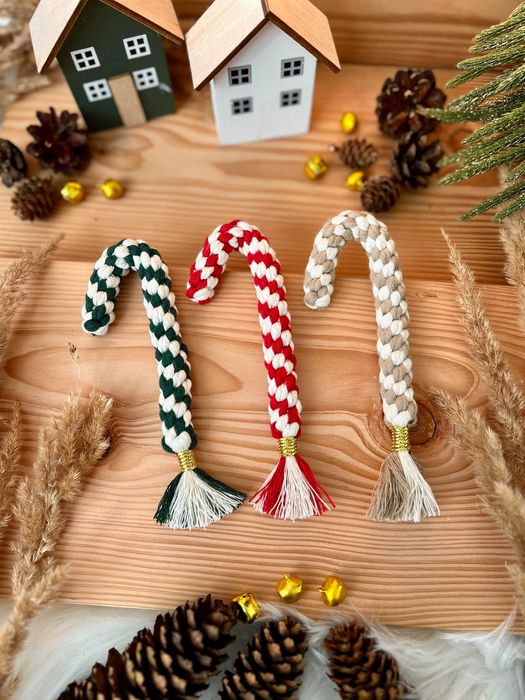 Laski świąteczne ze sznurka