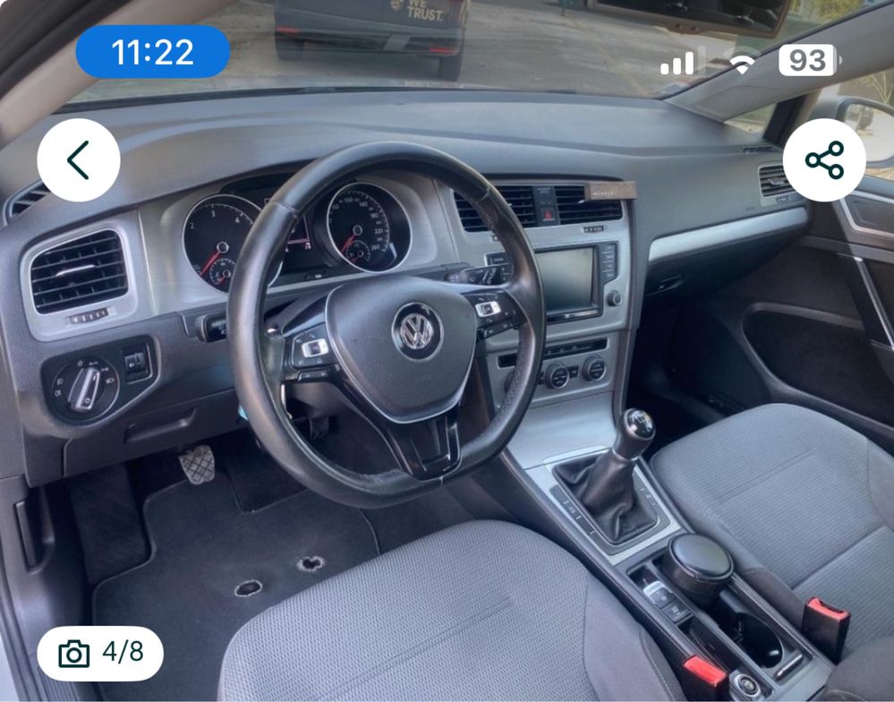 Golf cinza prata TDI de 2016 TDI Blue Motion, GPS, em muito bom estado