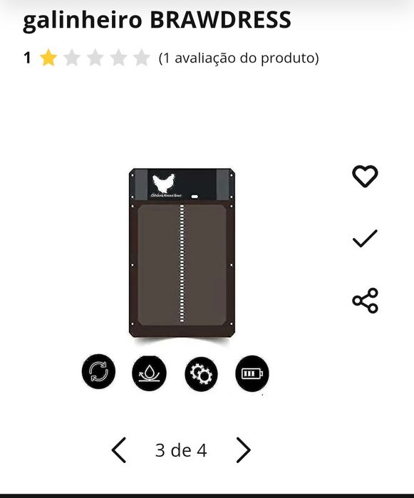 Porta de galinheiro automática, sensível à luz solar. Medidas: 35x24x