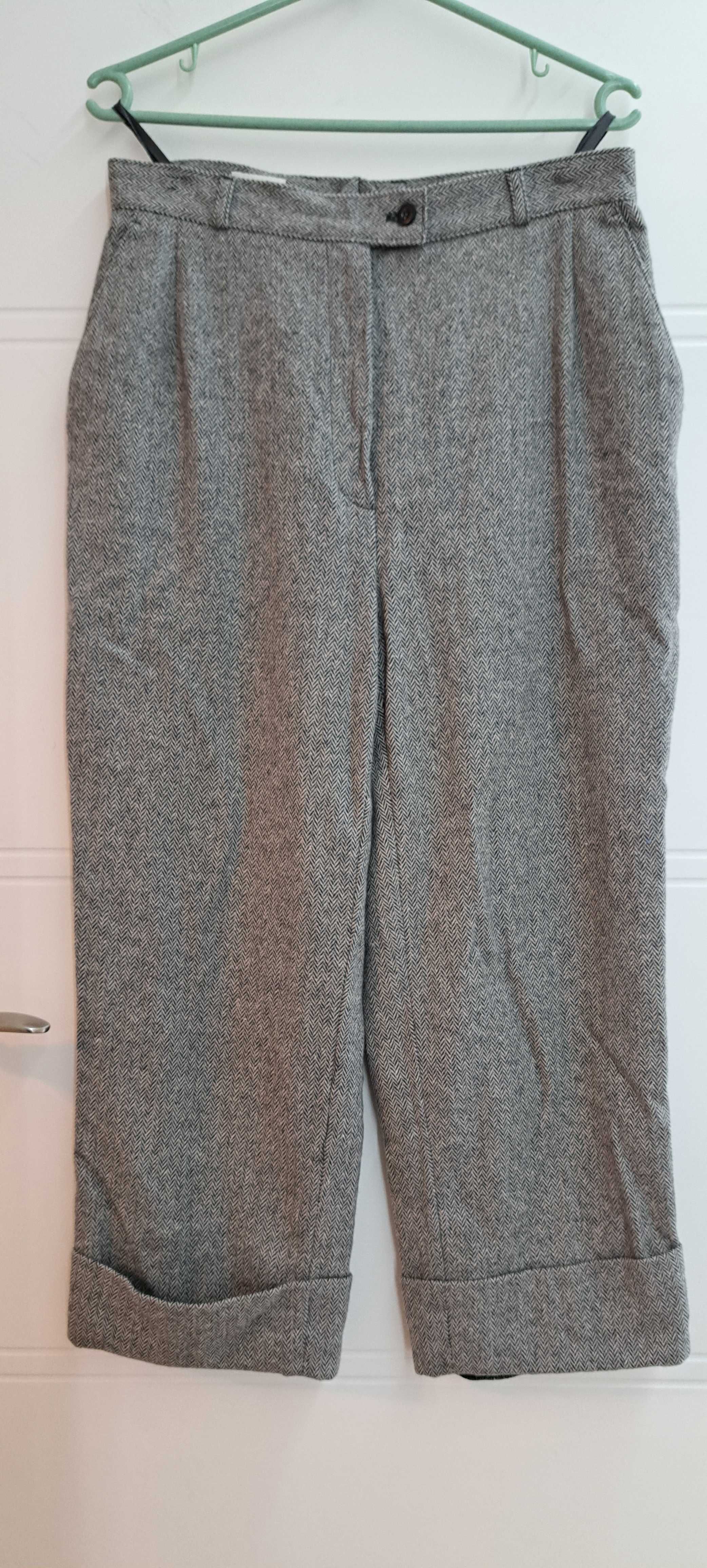 Spodnie szare wełna C&A r.40