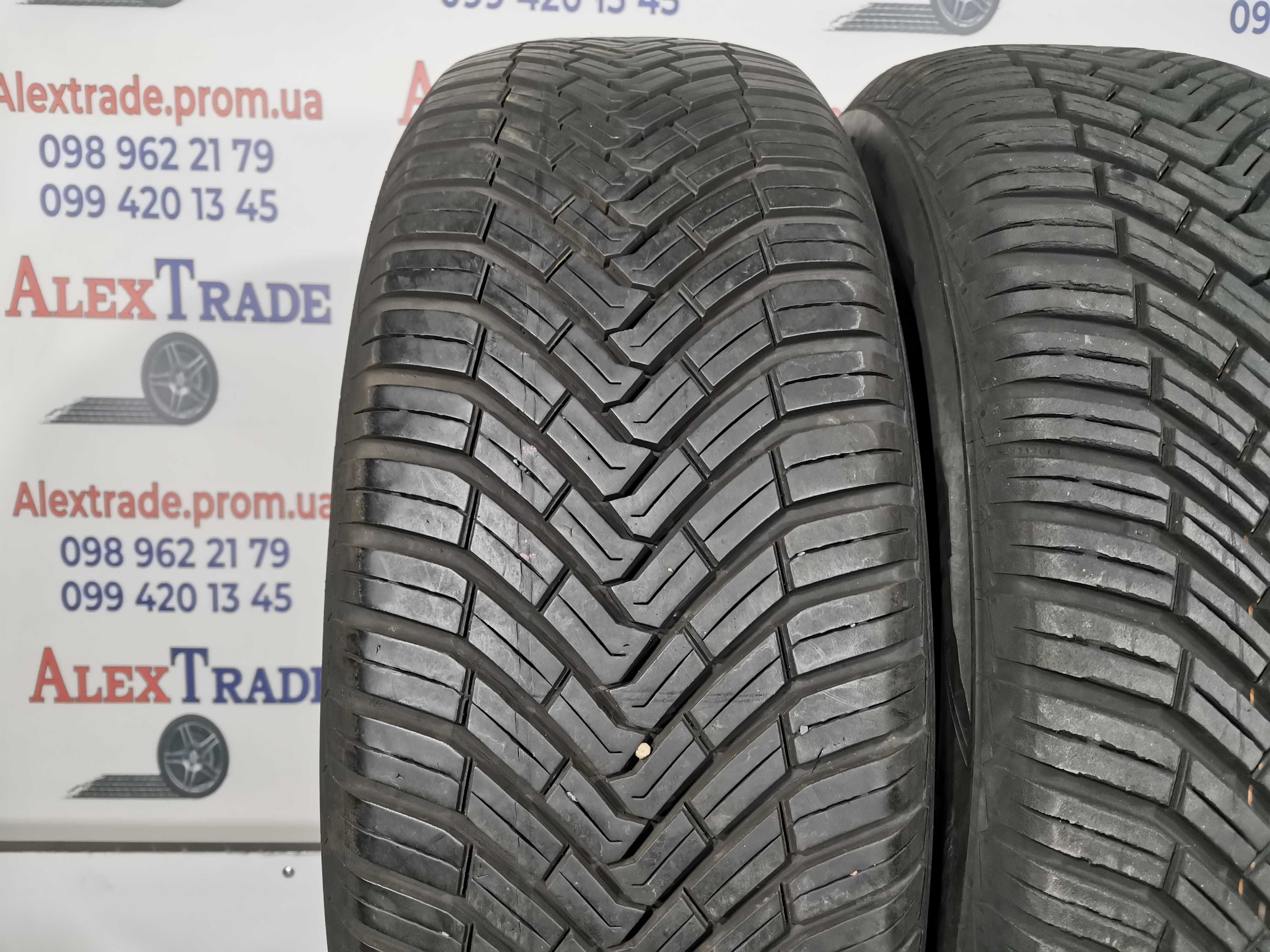 2 шт. 215/60 R17 Continental AllSeasonContact шини б/у, 2021 рік, 7 мм