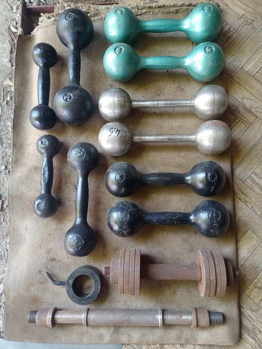 Гантели, гриф к гантели.