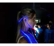 Гарнитура MEIZU Halo Bluetooth Earbuds Blue laser led наушники