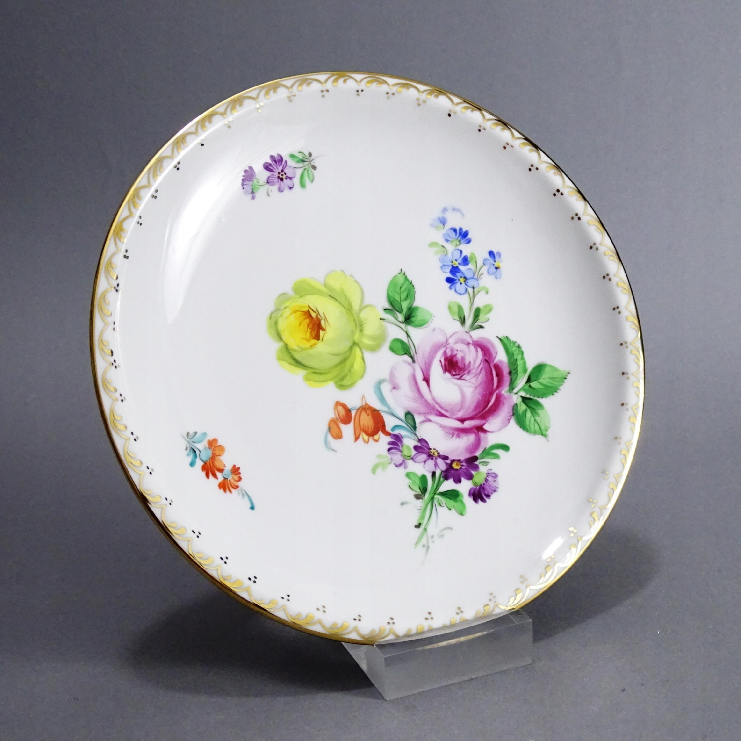 marschner freital drezno ręcznie malowany talerz porcelanowy