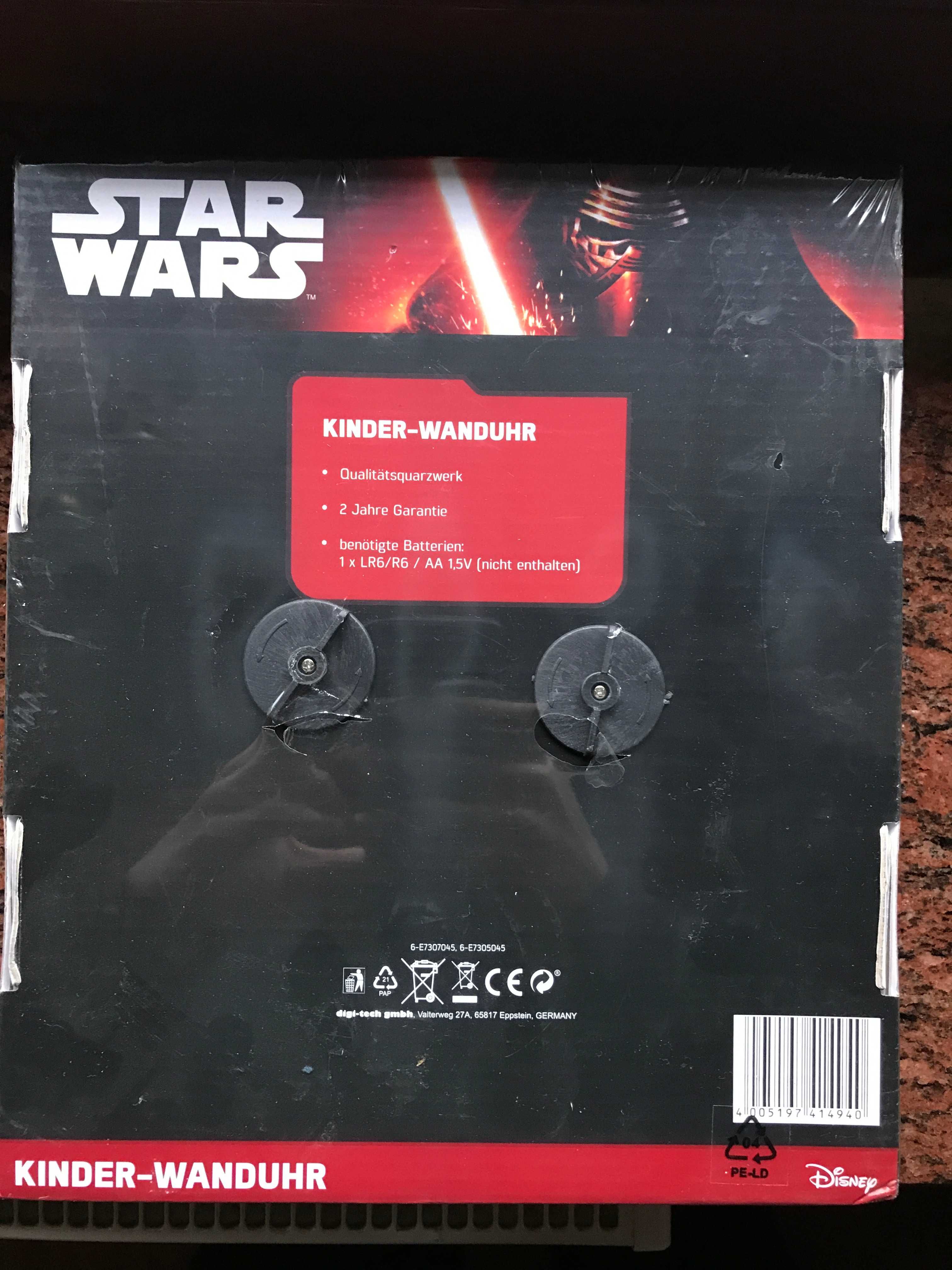 Zegar z motywem Star Wars nowy