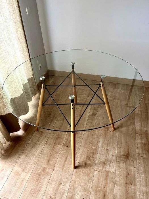 Mesa Redonda Tampo Vidro (Sklum) 120cm