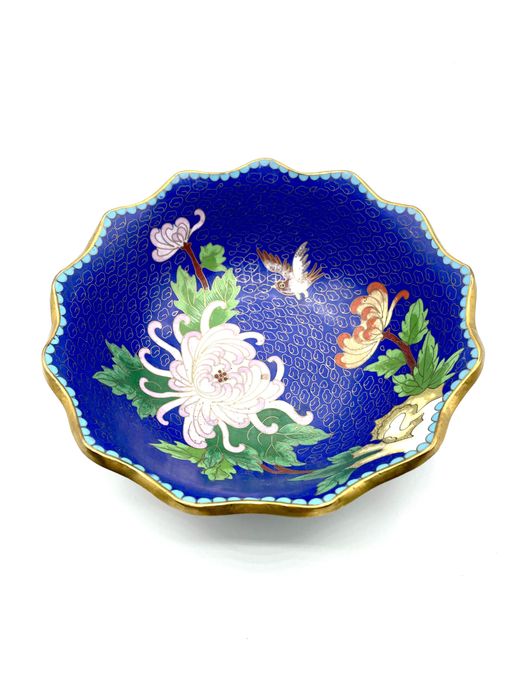 Taça cloisonné antiga