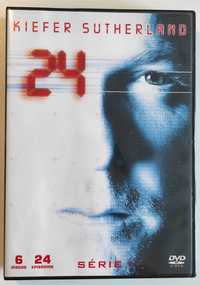 DVDs da série "24", com Kiefer Sutherland. Temporadas 1, 2 e 3.